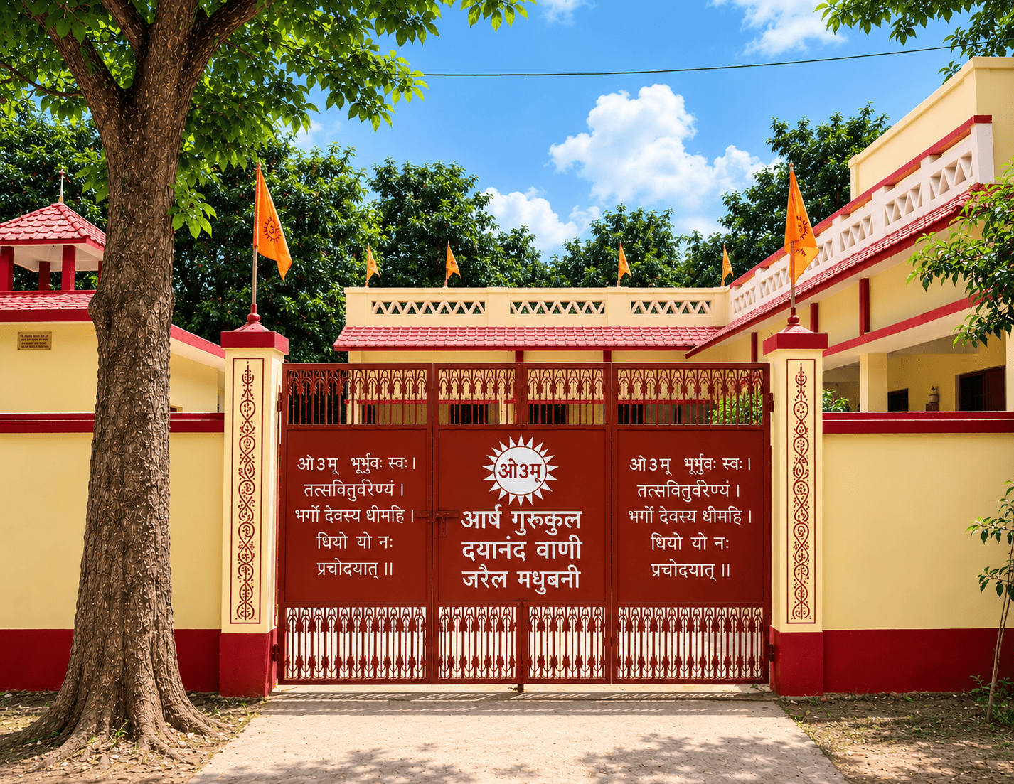 आर्ष गुरुकुल दयानंद वाणी का मुख्य द्वार